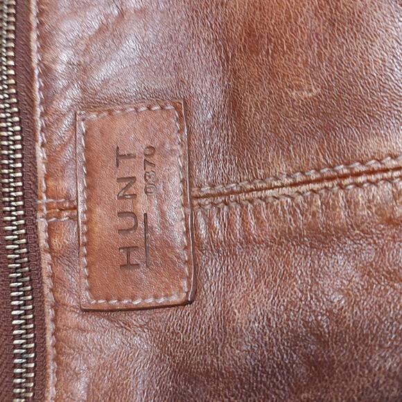 Bull And Hunt 0370 Heritage Distressed Brown Soft Leather Hobo Boho Shoulder Bag - Picture 9 of 16